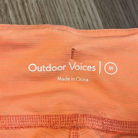 OUTDOOR VOICES TECHSWEAT FLEX LEGGINGS BEAUTIFUL CORAL ORANGE COLOR SIZE MEDIUM - Picture 7 of 9